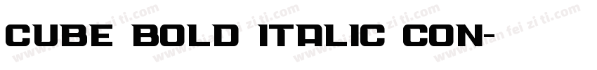 Cube Bold Italic Con字体转换